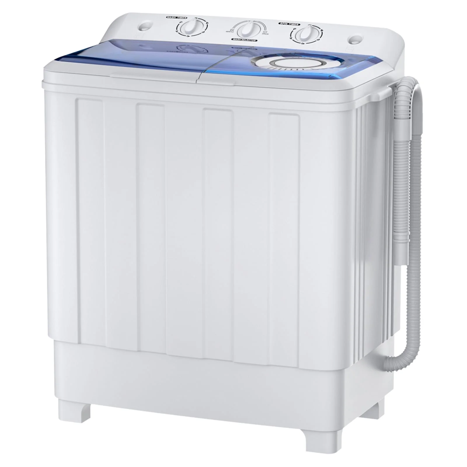 Auertech Portable Washer 28lbs Twin Tub Compact with Drain Pump