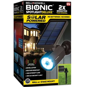 Bell + Howell Bionic Spotlight Deluxe Solar Powered Outdoor Motion Sensor LED Security Light