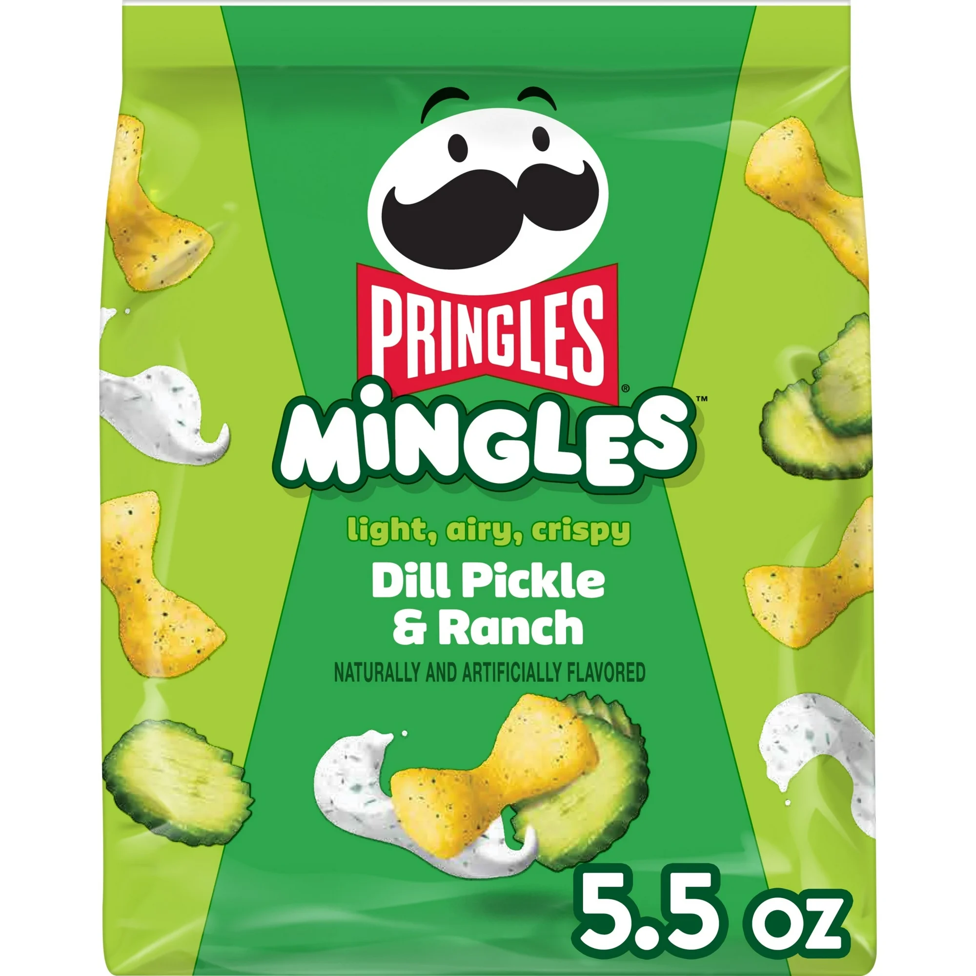 Pringles Mingles Dill Pickle and Ranch Puffed Snacks, Salty Snacks