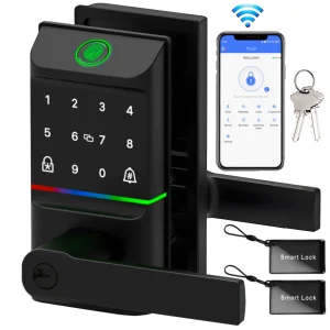 Smart Door Lock,Blacksmith Biometric Smart Lock With Handle,APP Control and Fingerprint Recognition