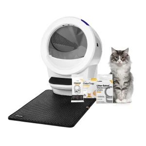 Whisker Litter-Robot 4 Core Bundle, Self-Cleaning Cat Litter Box with Accessories